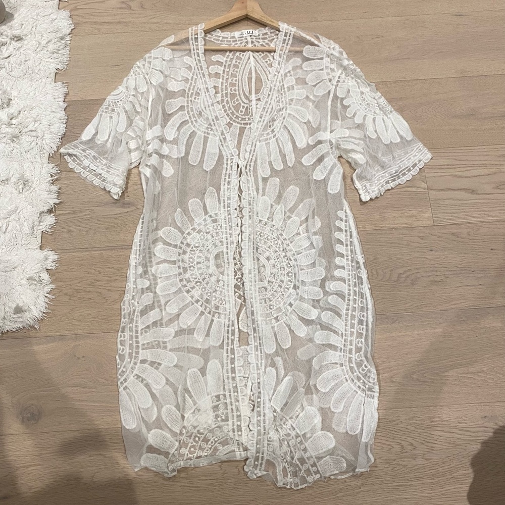 Lace Kimono - White